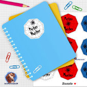 Namensaufkleber Spinne mit Netz | 9 Kontur - シール