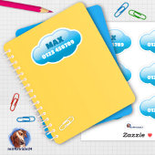 Namensaufkleber Wolken | 6 Form - シール