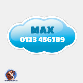 Namensaufkleber Wolken | 6 Form - シール