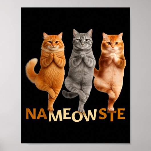 Nameowste Yoga Cat  ポスター (正面)