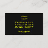 Nameplate gelb 名刺 (裏面)