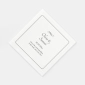 Names Date Message Black White Infinity Luncheon スタンダードランチョンナプキン (角)