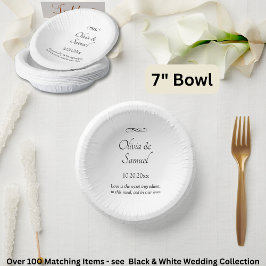 Names Date Message Black White Infinity Scroll, 7" ペーパーボウル