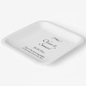 Names Date Message Black White Infinity Scroll, 9" ペーパープレート (傾斜あり)