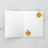 Names & Message on Golden Flowers Wedding Suite サンキューカード (内部)