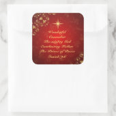 Names of God Bible Verse Isaiah 9:6，クリスマス スクエアシール (バッグ)