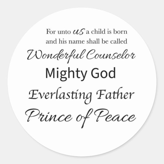 Names of God Sticker ラウンドシール (正面)