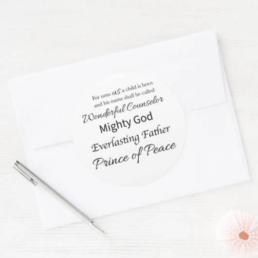 Names of God Sticker ラウンドシール (封筒)