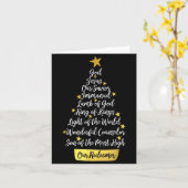 Names Of Jesus Christian Faith Christmas Tree  カード (黄色い花)