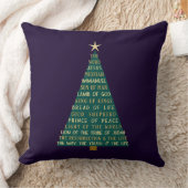 Names of Jesus Christmas Tree クッション (ブランケット)