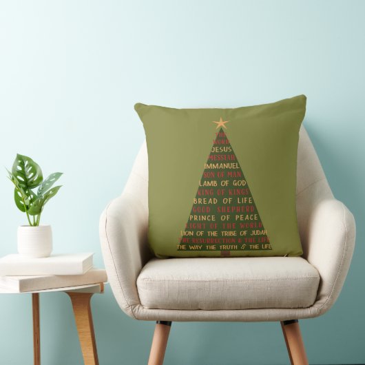 Names of Jesus Christmas Tree クッション (椅子)