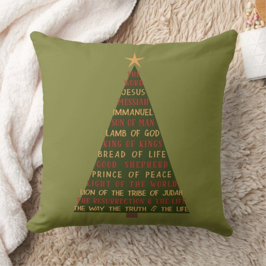 Names of Jesus Christmas Tree クッション (ブランケット)
