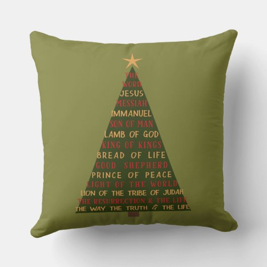 Names of Jesus Christmas Tree クッション (裏面)