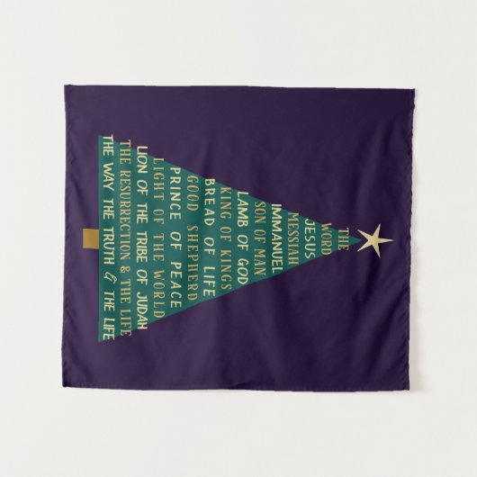 Names of Jesus Christmas Tree タペストリー (正面(横))