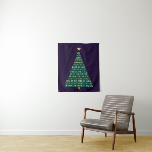 Names of Jesus Christmas Tree タペストリー (インサイチュ)