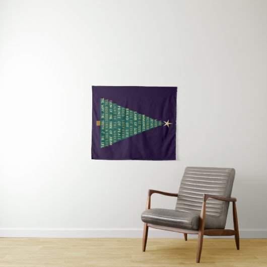 Names of Jesus Christmas Tree タペストリー (インサイチュ(横))