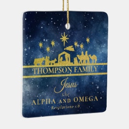 Names of Jesus Nativity Photo New Baby Isaiah 9 6 セラミックオーナメント