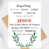 Names of Jesus Typography Christmas Greeting Card シーズンカード