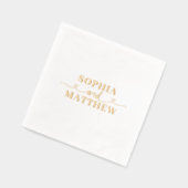 Names Script Heart Wedding 箔ナプキン (左)