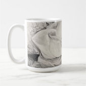 namesake magnolia，花，布，綿，手 コーヒーマグカップ (左)