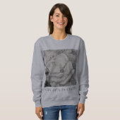 namesake magnolia，花，布，綿，手 スウェットシャツ (正面フル)