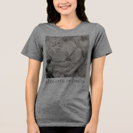 namesake magnolia，花，布，綿，手 トライブレンドＴシャツ