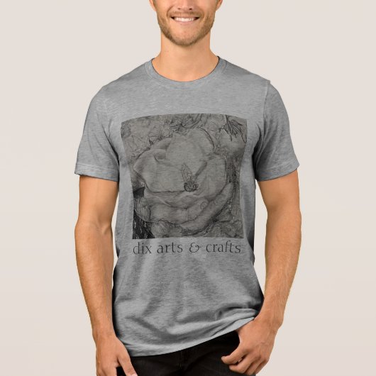 namesake magnolia，花，布，綿，手 トライブレンドＴシャツ (正面)