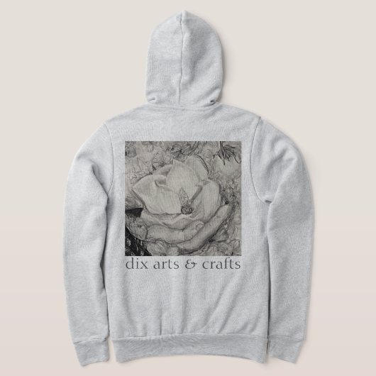 namesake magnolia,花,布,綿,手 パーカ (レイダウン裏面)