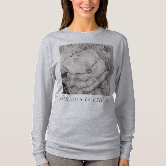 namesake magnolia，花，布，綿，手 tシャツ (正面)