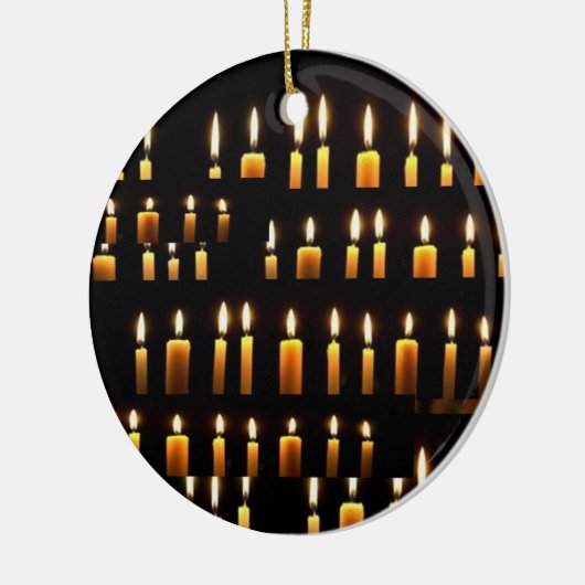 Namesteの蝋燭の装飾2sideはオーナメントを印刷しました セラミックオーナメント (左)