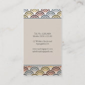 Namiの日本のなアジア織り方パターン 名刺 (裏面)