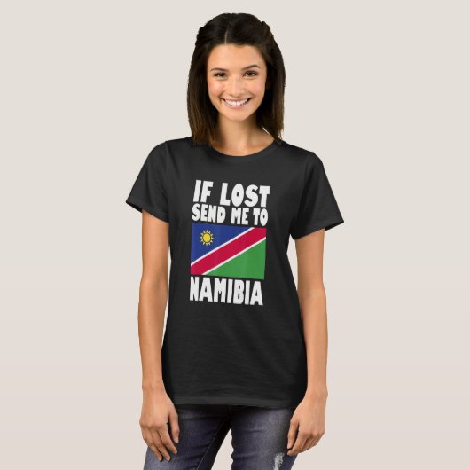 Namibia Flag Design  If lost send me to Namibia Tシャツ (正面フル)