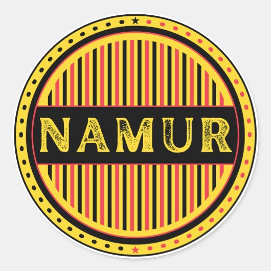 Namur City Pride Emblem – Belgian Identity ラウンドシール (正面)