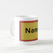 Namur road sign コーヒーマグカップ (正面左)