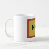 Namur road sign コーヒーマグカップ (左)