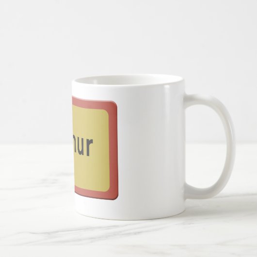 Namur road sign コーヒーマグカップ (右)
