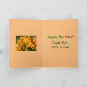 Nanの明はっきりしたるいフローラ誕生日カード カード (内部)