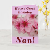 Nanの明はっきりしたるいフローラ誕生日カード カード (黄色い花)