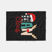 Nan Claus Xmas Happy Family New Santa Claus Christ フリースブランケット (正面(横))