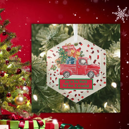 Nan & Grandad Vintage Christmas Monogram用 | ガラスオーナメント