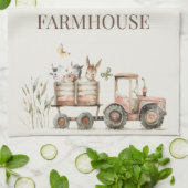 Nan & Pop's Farmhouse Cute Country Farm キッチンタオル (折り畳み)