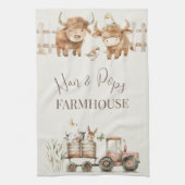 Nan & Pop's Farmhouse Cute Country Farm キッチンタオル (縦)