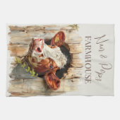 Nan & Pop's Farmhouse Cute Country Farm キッチンタオル (横)