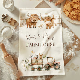 Nan & Pop's Farmhouse Cute Country Farm キッチンタオル