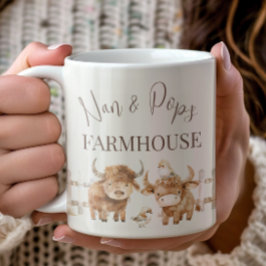 Nan & Pop's Farmhouse Cute Country Farm コーヒーマグカップ