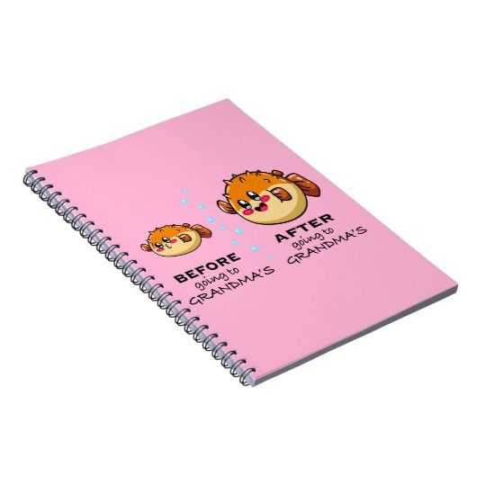 Nanaおばあちゃんに行く前とおもしろい後 ノートブック (右側)