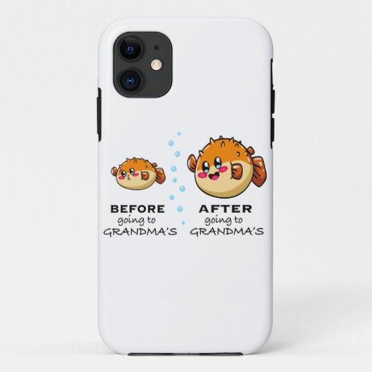Nanaおばあちゃんに行く前とおもしろい後 Case-Mate iPhoneケース (裏面)