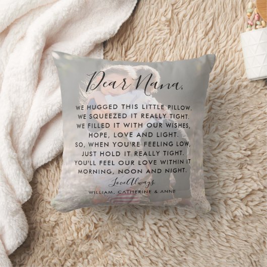 Nanaおばあちゃん親愛メッセージ写真母の日 クッション (ブランケット)