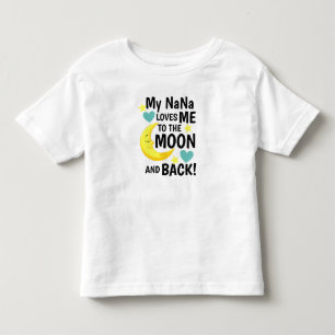 NaNaが月に愛してくれるベビーTシャツ トドラーTシャツ