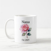 Nanaとお祝いする年のバラの誕生花 コーヒーマグカップ (左)